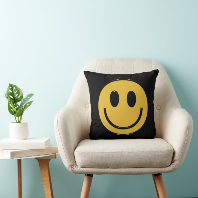 visage fun seventies lancer oreiller (Chaise)