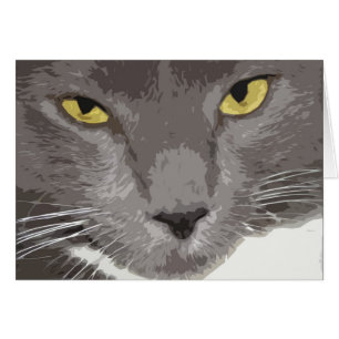 Visage gris artistique de chat