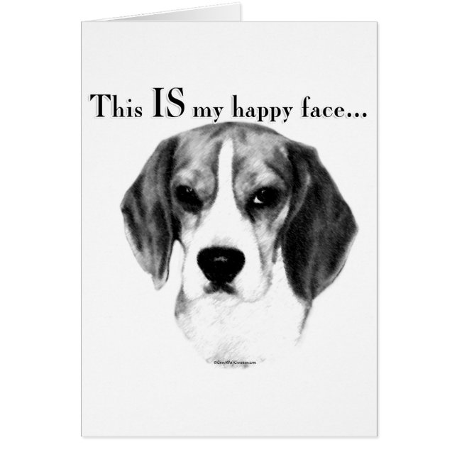 Visage heureux du beagle (Devant)