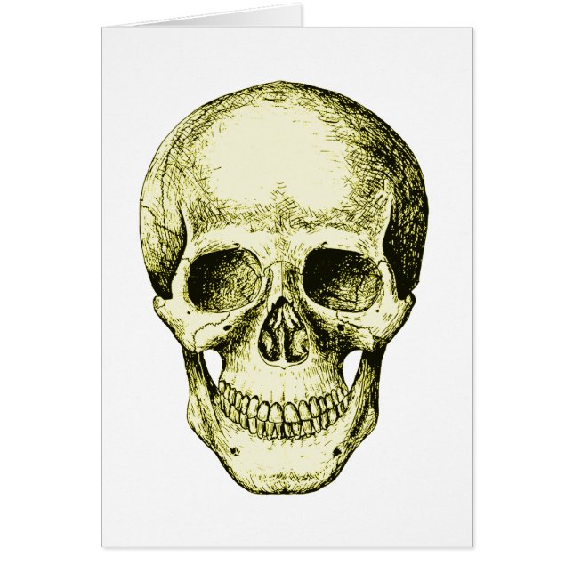 Visage humain en bronze de crâne (Devant)