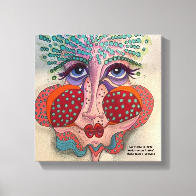 Visage lunaire sur toile (Recto)