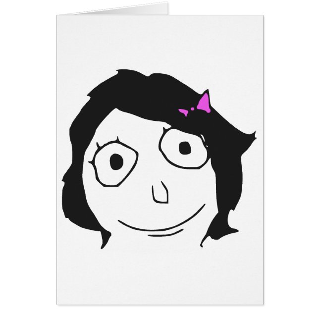 Visage Meme de rage de brune de cheveux noirs de (Devant)