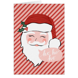Visage Père Noël joyeux   Rose et rouge  