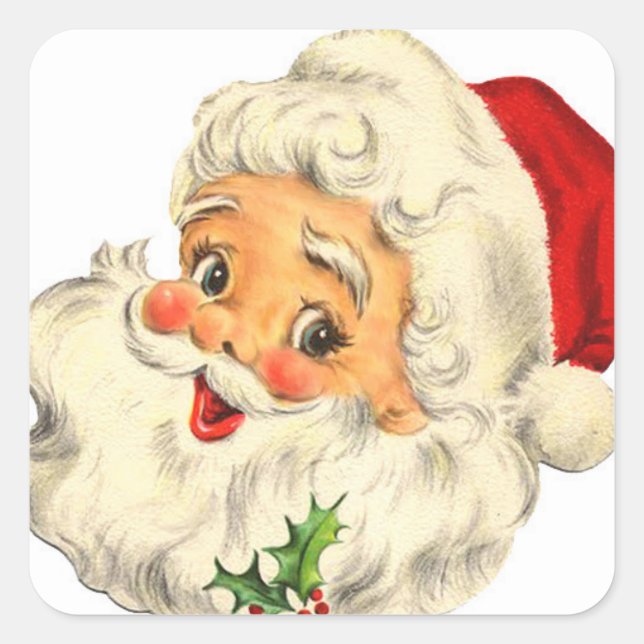 Visage père Noël : Stickers Santa Claus mignons et (Devant)