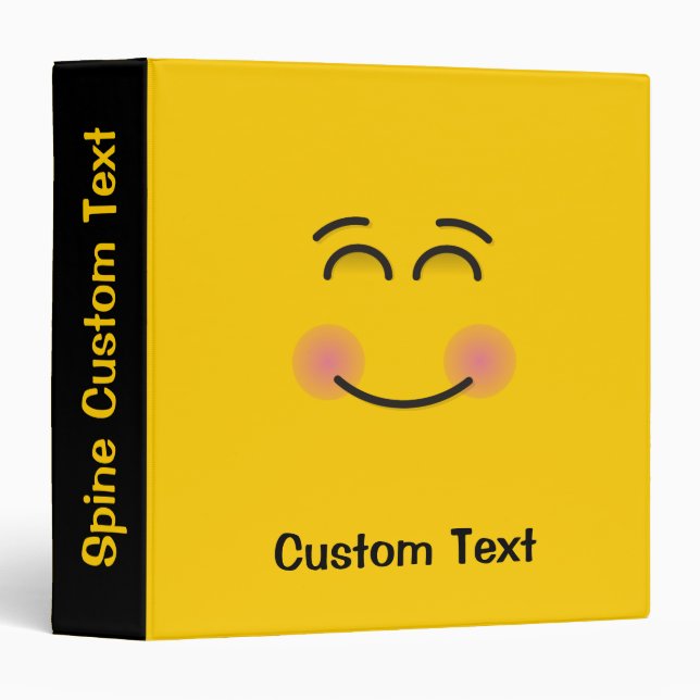 Visage souriant avec Classeur des yeux souriants (Devant/Côté)