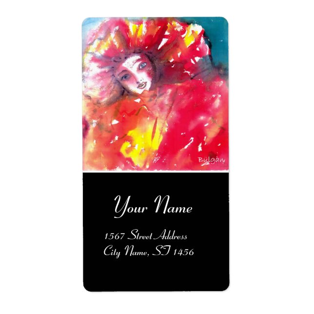 VISAGES DE MASQUÉRADE VÉNÉTIENNE - MASQUE EN ROUGE (Devant)