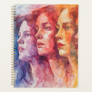Visages des femmes - Peinture aquarelle
