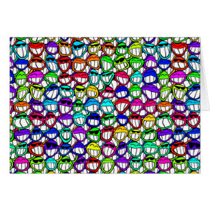 Visages souriants cool