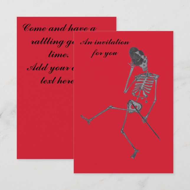 Viscount Ahorn B. Bone Rattler. Invitations (Devant / Derrière)