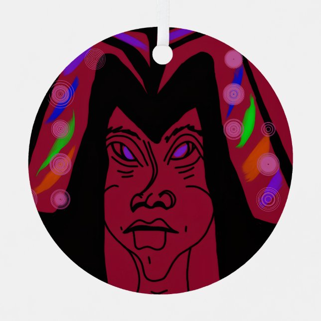 Viscountess with Headdress Metal Ornament (Front)