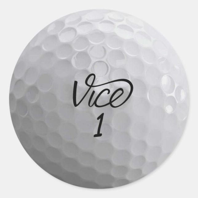Vise Golf Ball Classic Round Sticker (Front)