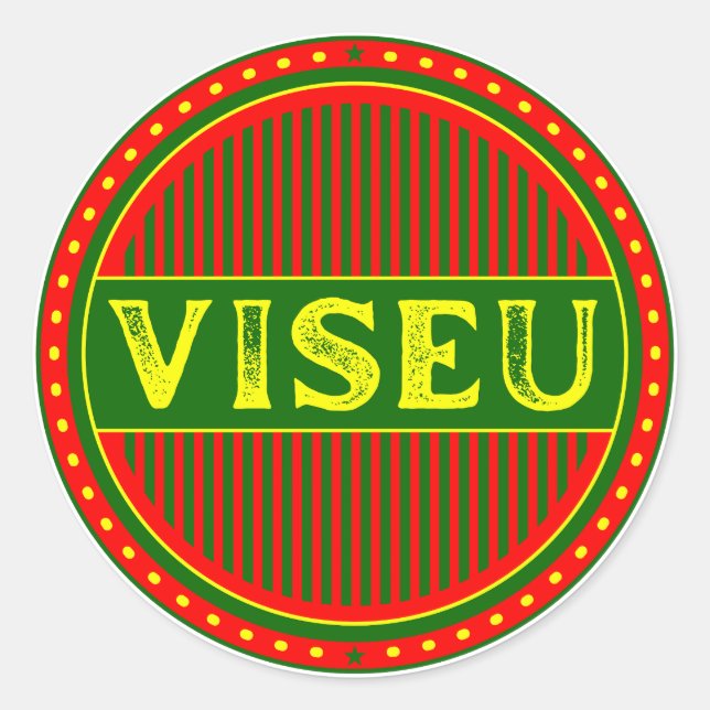 Viseu City Pride Emblem – Portuguese Identity Classic Round Sticker (Front)