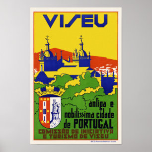 Viseu Portugal Poster vintage 1934