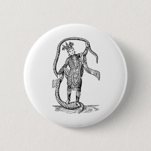 Vishnu in the 8th avatar 2 inch round button