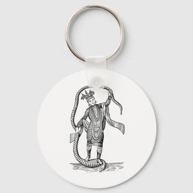 Vishnu in the 8th avatar keychain (Front)