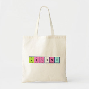 Vishnu periodic table name tote bag
