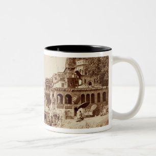 Vishnu Pud and Other Temples, Benares (sepia photo Two-Tone Coffee Mug