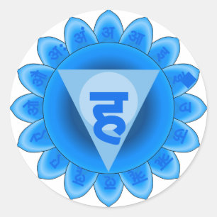 Vishuddha The Throat Chakra Classic Round Sticker