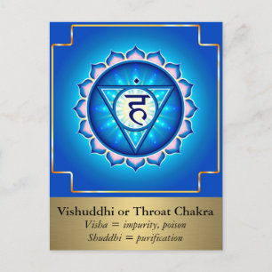Vishuddhi or Throat Chakra Postcard
