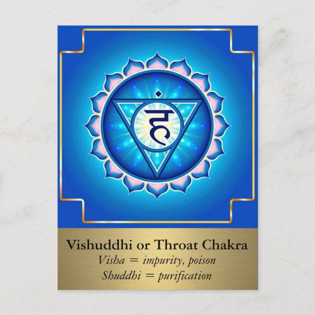 Vishuddhi or Throat Chakra Postcard (Front)