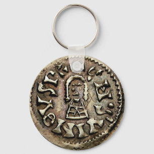 Visigoth Chindaswinth Gold Coin Obverse Keychain