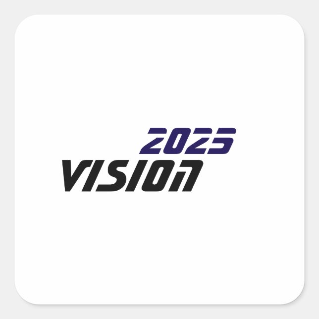 Vision 2025 square sticker (Front)