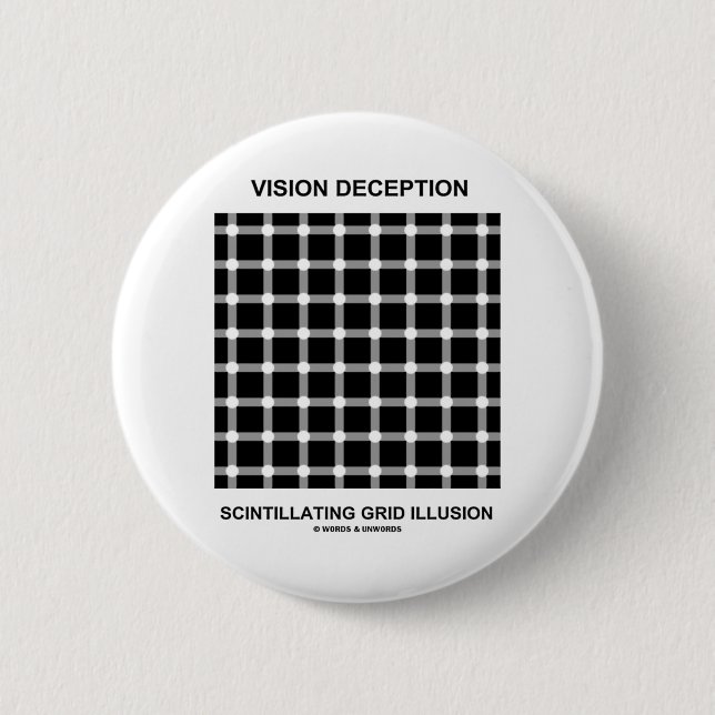 Vision Deception Scintillating Grid Illusion 2 Inch Round Button (Front)