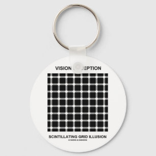 Vision Deception Scintillating Grid Illusion Keychain