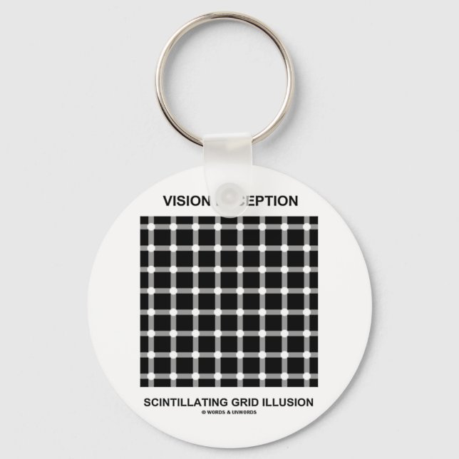 Vision Deception Scintillating Grid Illusion Keychain (Front)