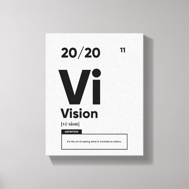 Vision Definition | Motivational Wall Art Canvas (Front)