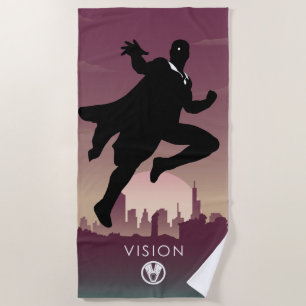 Vision Heroic Silhouette Beach Towel