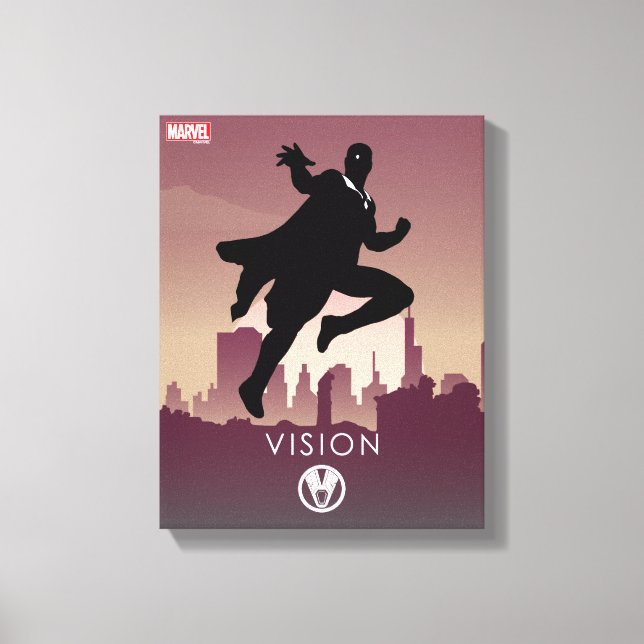 Vision Heroic Silhouette Canvas Print (Front)