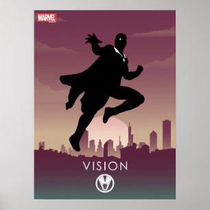Vision Heroic Silhouette Poster
