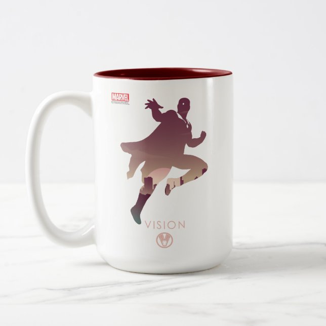 Vision Heroic Silhouette Two-Tone Coffee Mug (Left)