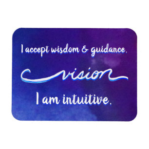 "Vision" Indigo Eye Chakra Inspiring Words Magnet