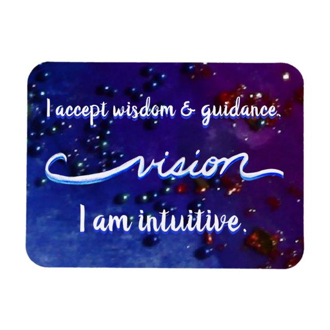 "Vision" Indigo Eye Chakra Mots Inspirants Magnets (Horizontal)