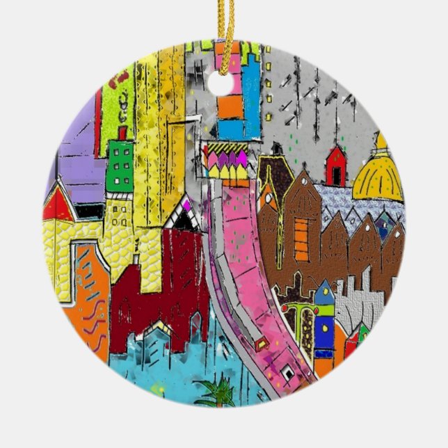 Vision Medellin Colombia Ceramic Ornament (Front)