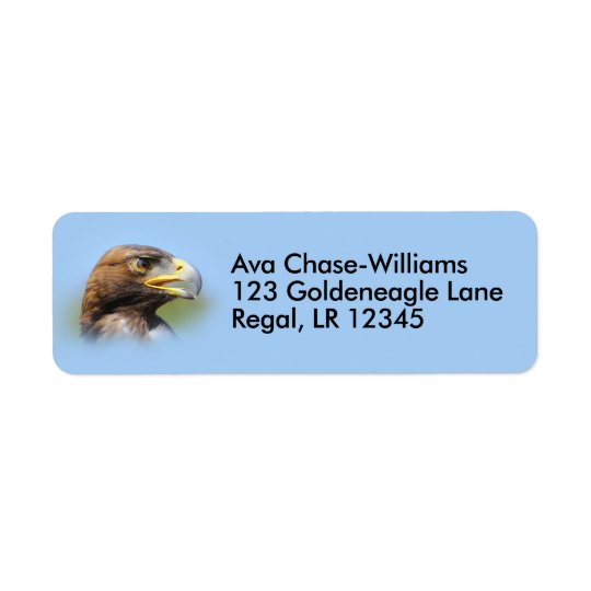 Vision of a Beautiful Young Golden Eagle Return Address Label