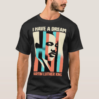 Vision of a Dream MLK Inspirational Portrait Desig T-Shirt