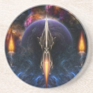 Vision Of Flight Fractal Art Coaster