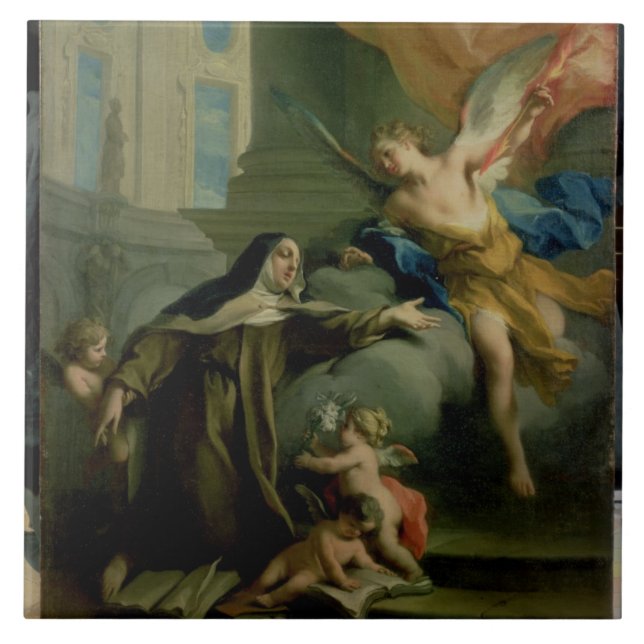 Vision of St. Teresa Tile (Front)