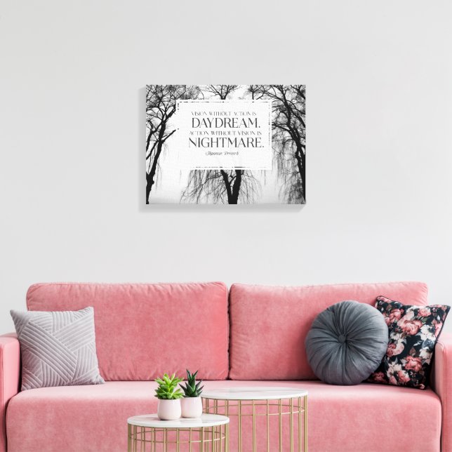 Vision Without Action Canvas Print (Insitu(LivingRoom))