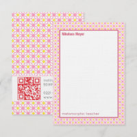 Visionary Art Teacher Oversized Business Card