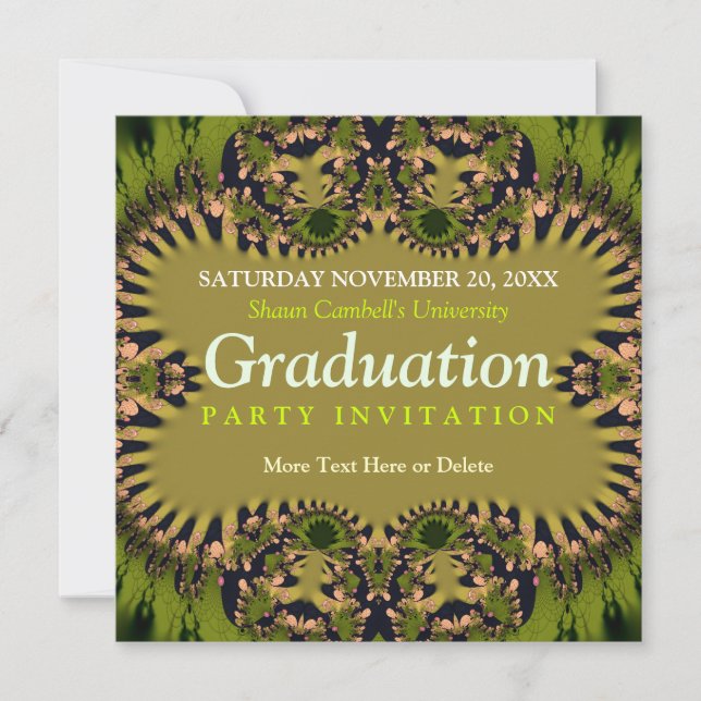Visionary Forest Earth Green Graduation Invitation (Front)