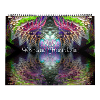 Visionary Fractal Art 12 Months Calendar