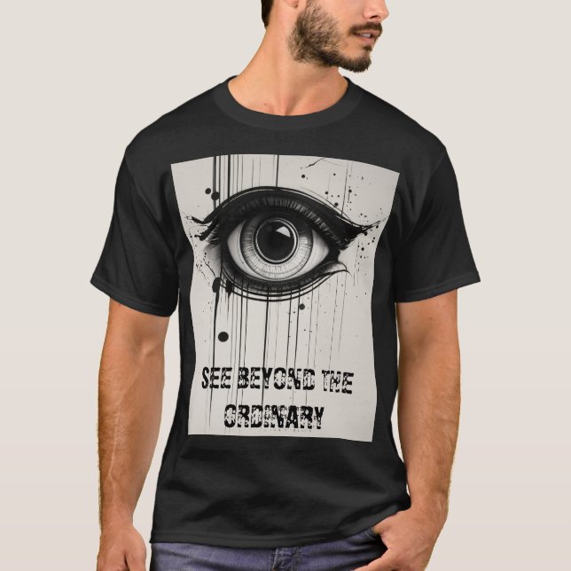 "Visionary Vibes: The Abstract Eye" T-Shirt (Front)