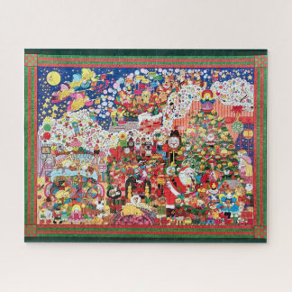 Visions de Sugarplums Jigsaw Puzzle avec frontière