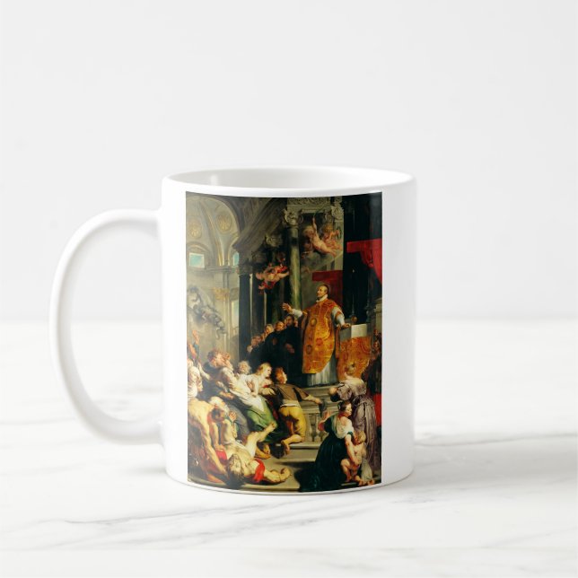 Visions of Ignatius by Peter Paul Rubens Coffee Mug (Left)