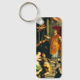 Visions of Ignatius by Peter Paul Rubens Keychain