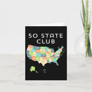 Visit All 50 States Shirt Card